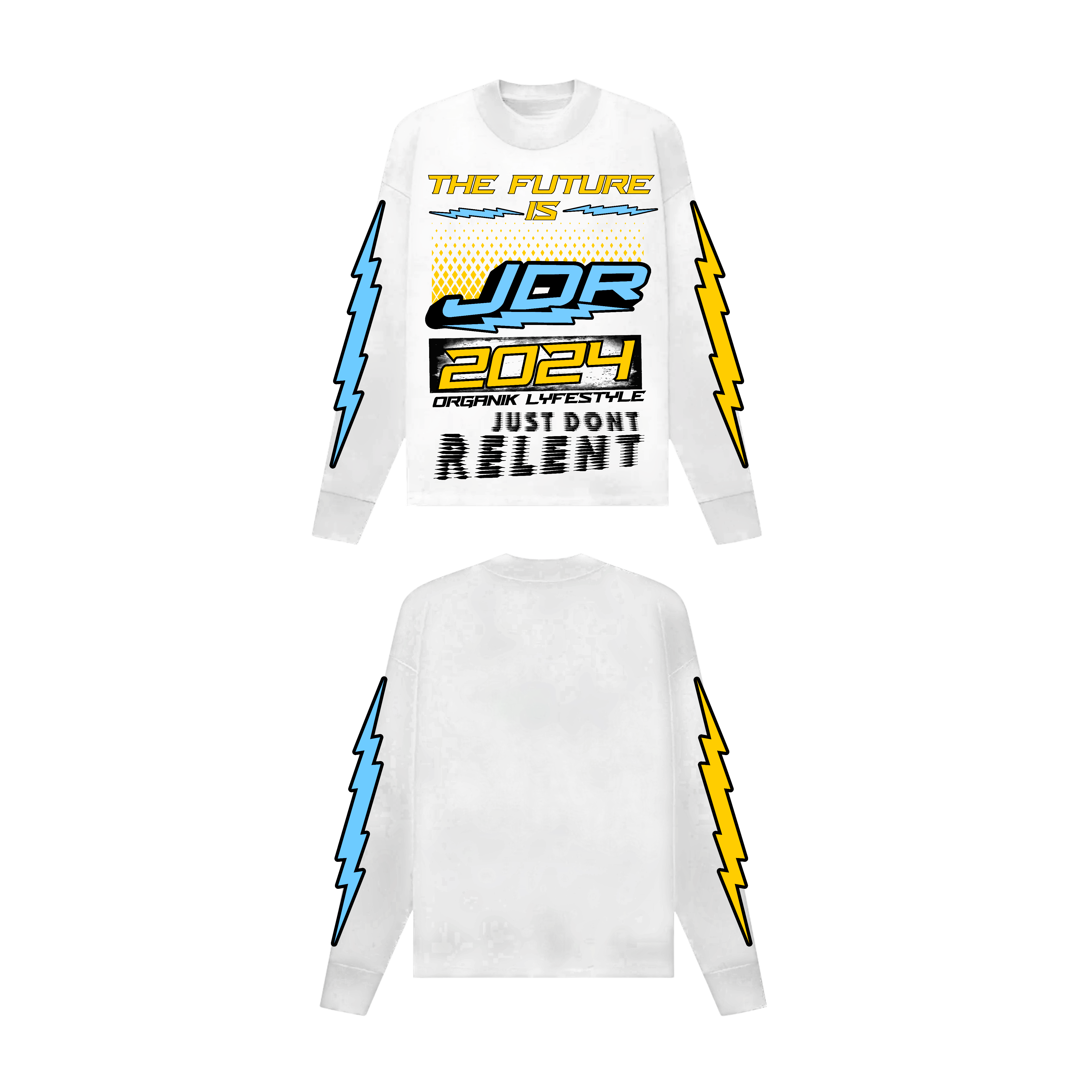 Organik Lyfestyle - The Future Is JDR White Long Sleeves