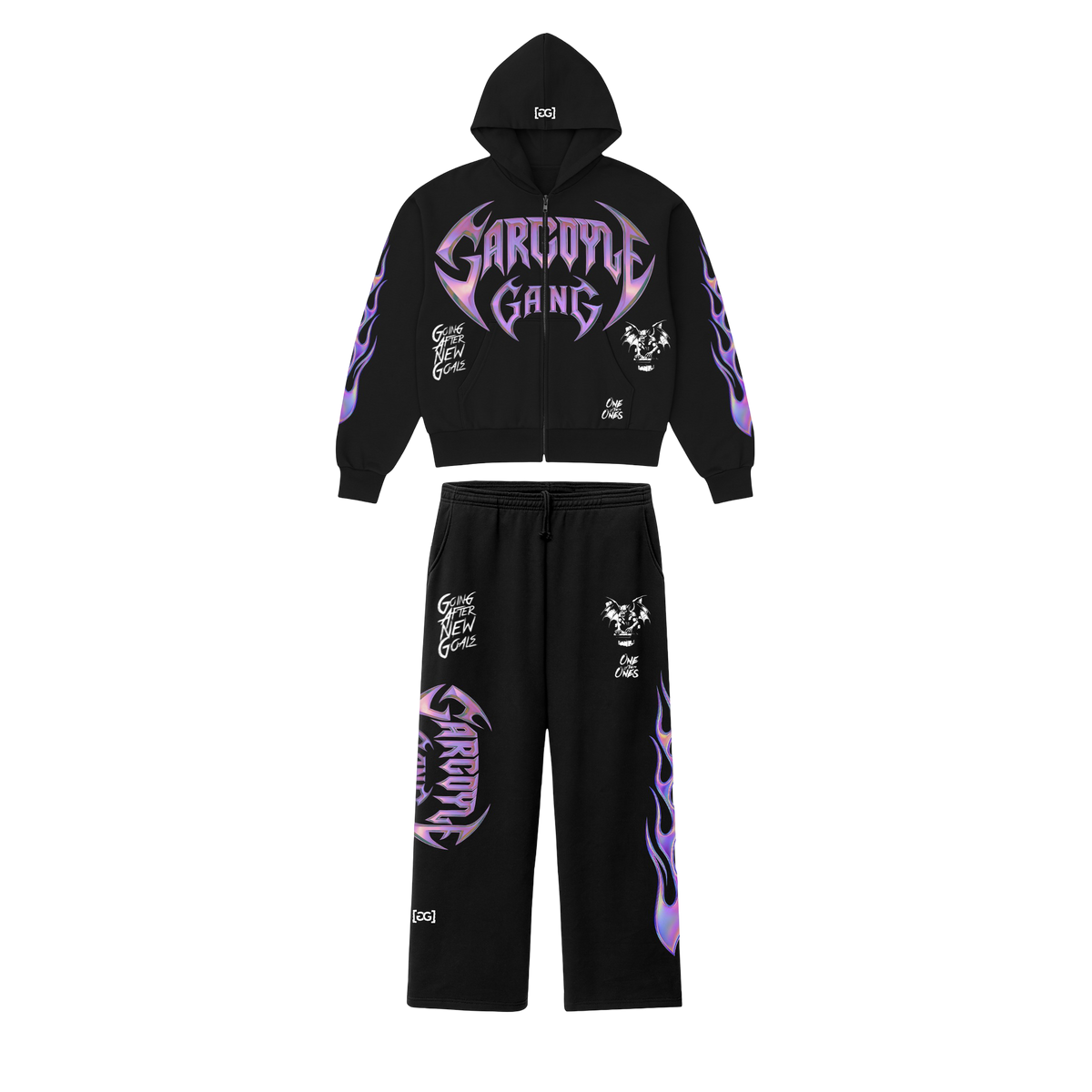 Gargoyle GANG Boxy Zip Up Hoodie Set