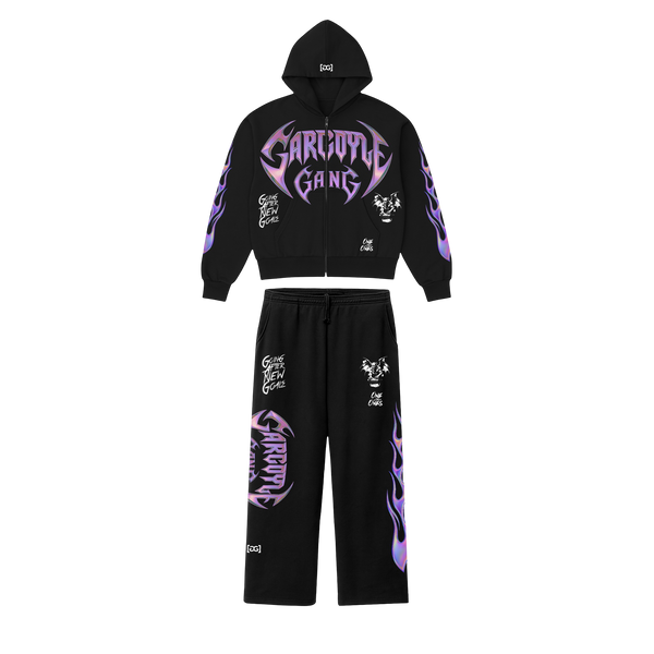 Gargoyle GANG Boxy Zip Up Hoodie Set