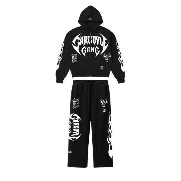 Gargoyle GANG Boxy Zip Up Hoodie Set