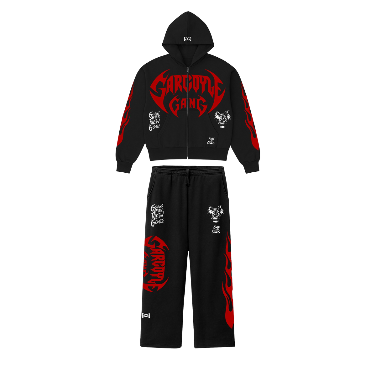 Gargoyle GANG Boxy Zip Up Hoodie Set