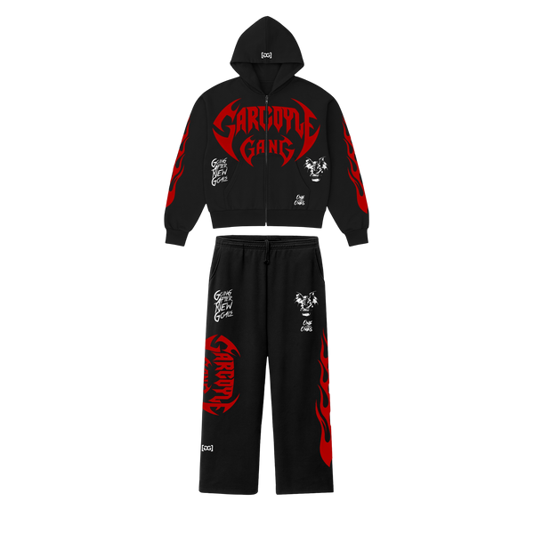 Gargoyle GANG Boxy Zip Up Hoodie Set