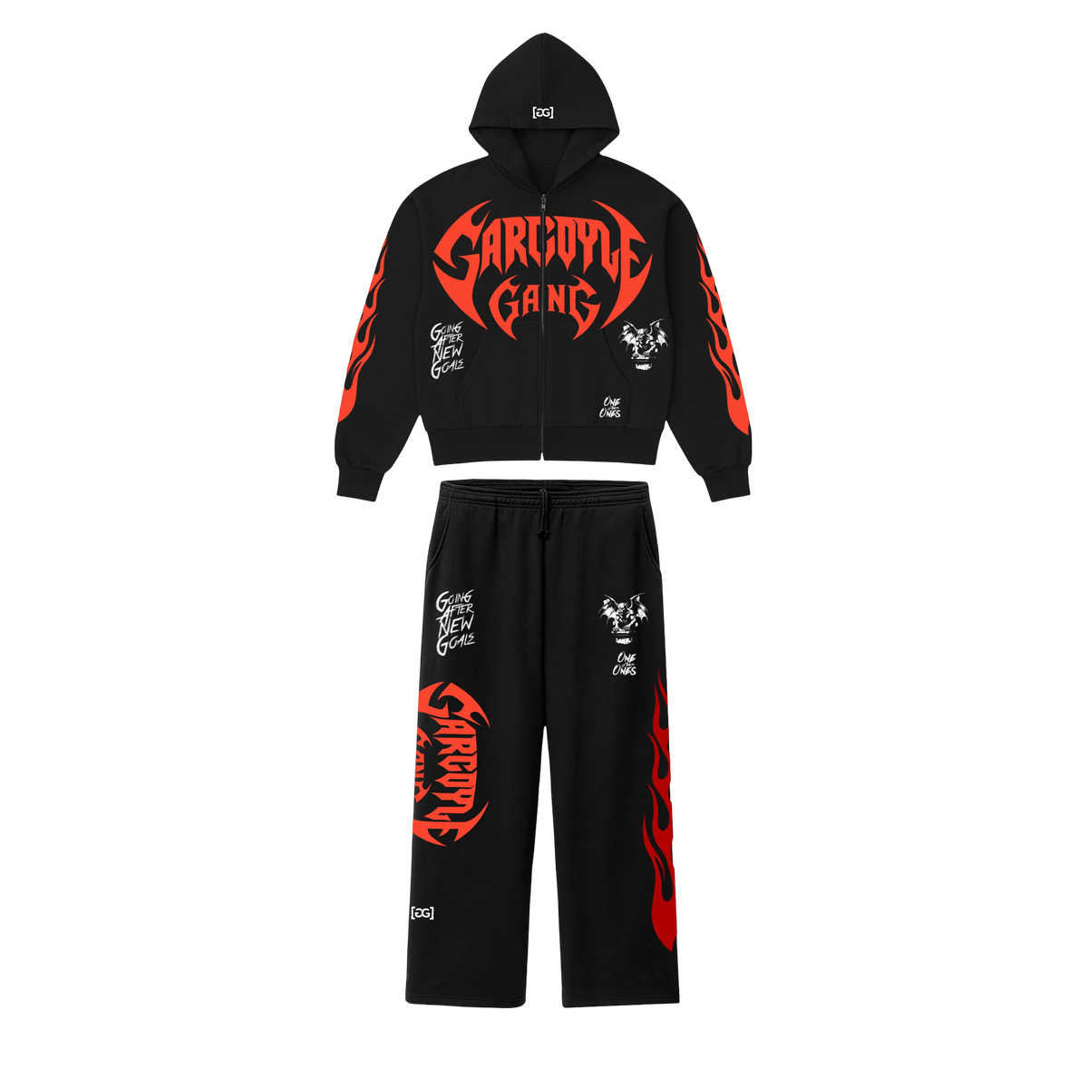 Gargoyle GANG Boxy Zip Up Hoodie Set