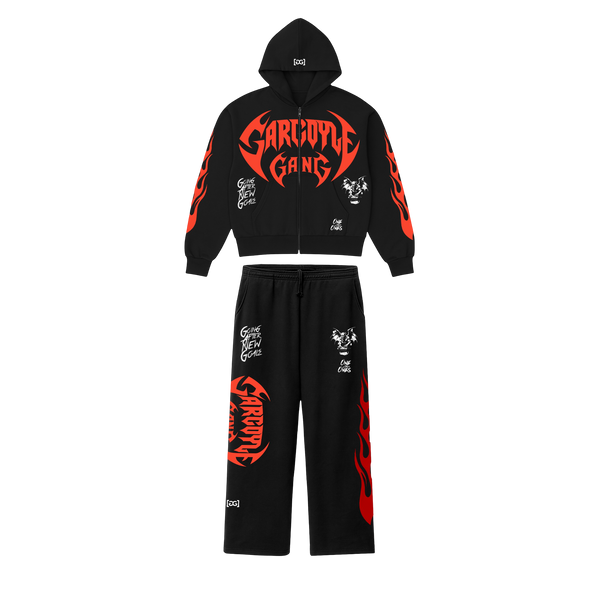 Gargoyle GANG Boxy Zip Up Hoodie Set