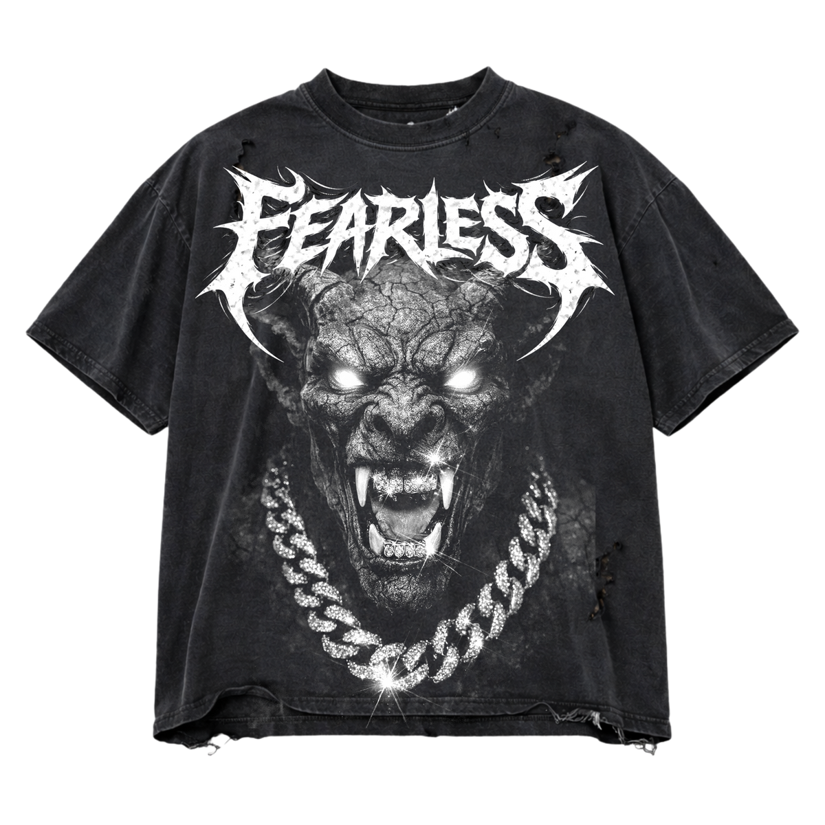 Fearless - Luxury Distressed Edge T-Shirt