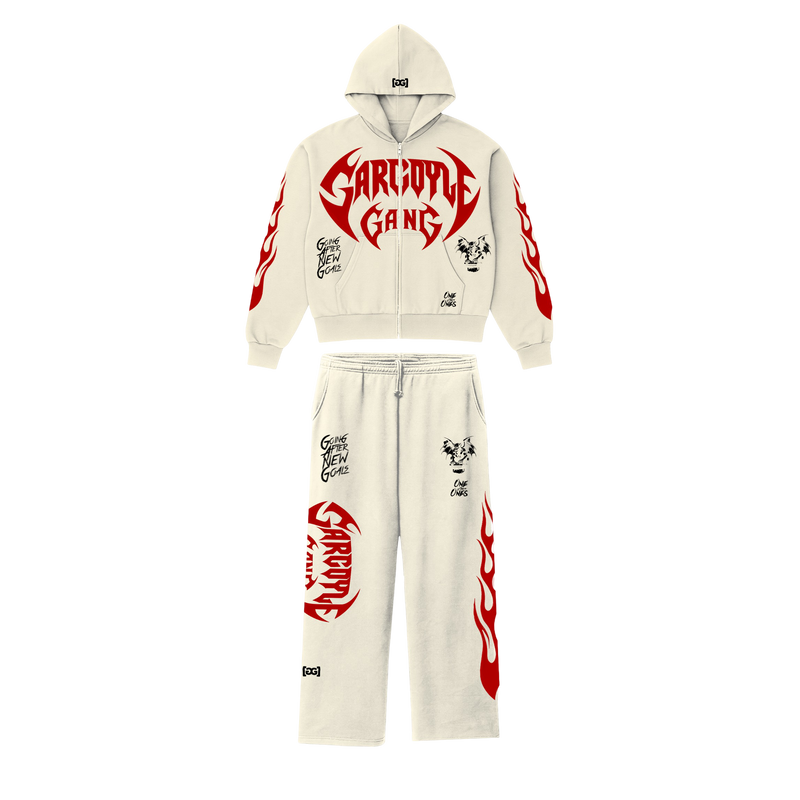 Gargoyle GANG Boxy Zip Up Hoodie Set