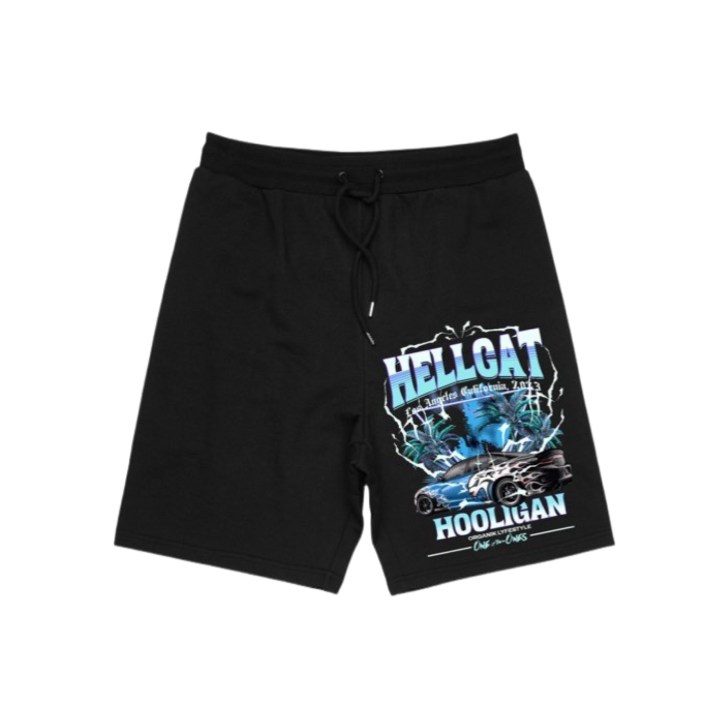 Organik Lyfestyle - Hellcat Hooligan Shorts - Black & Blue
