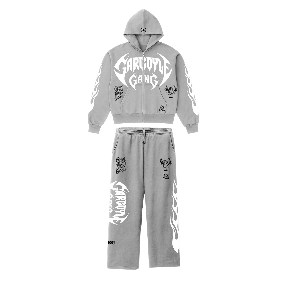 Gargoyle GANG Boxy Zip Up Hoodie Set