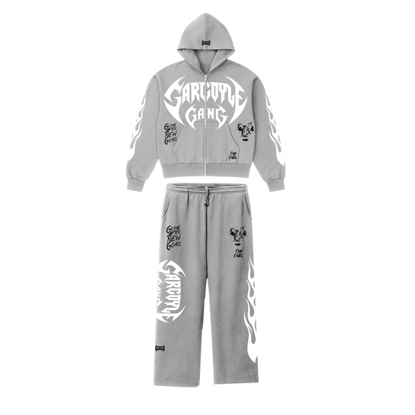 Gargoyle GANG Boxy Zip Up Hoodie Set