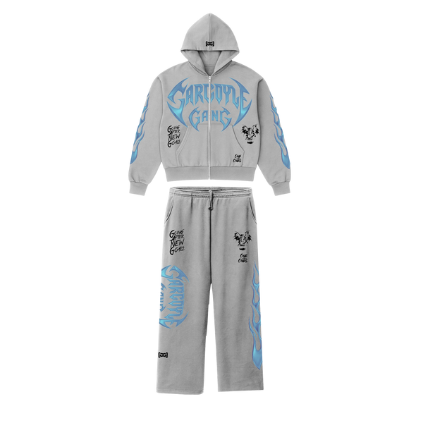 Gargoyle GANG Boxy Zip Up Hoodie Set