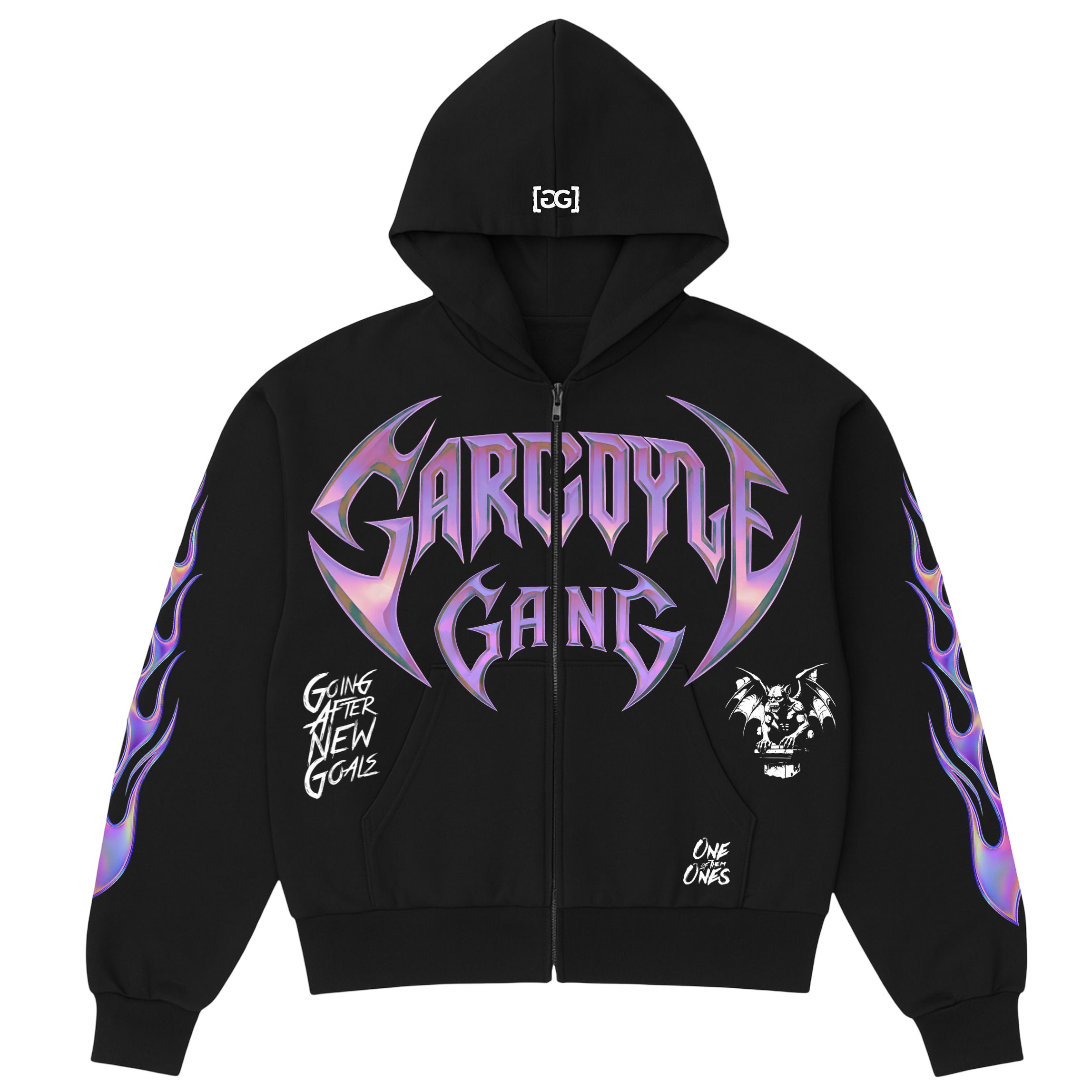 Gargoyle GANG Boxy Zip Up Hoodie – organiklyfestyle