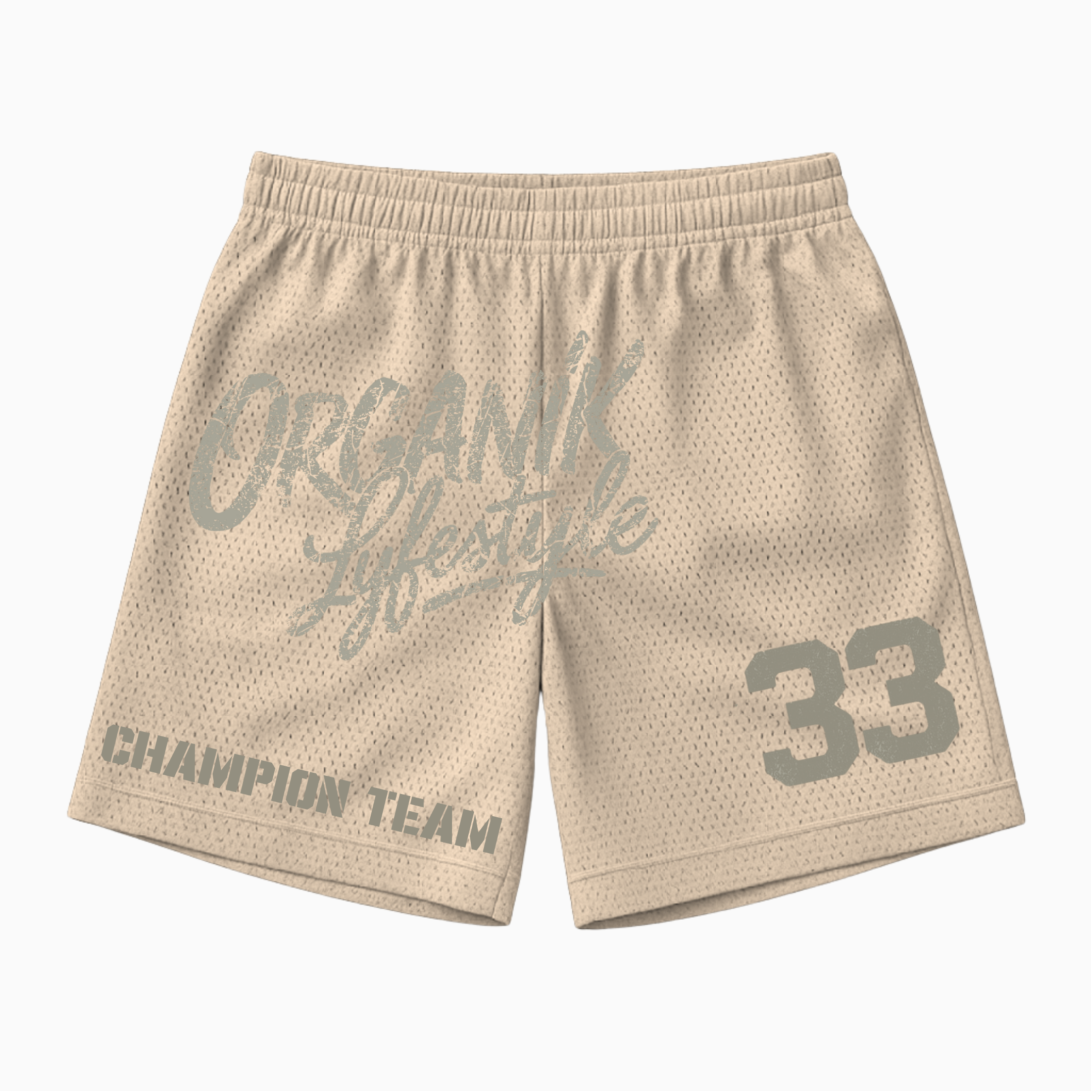 College Logo Mesh Zip Shorts (オリーブ) College Logo Mesh College Logo Mesh Zip Shorts (オリーブ) College Logo Mesh
