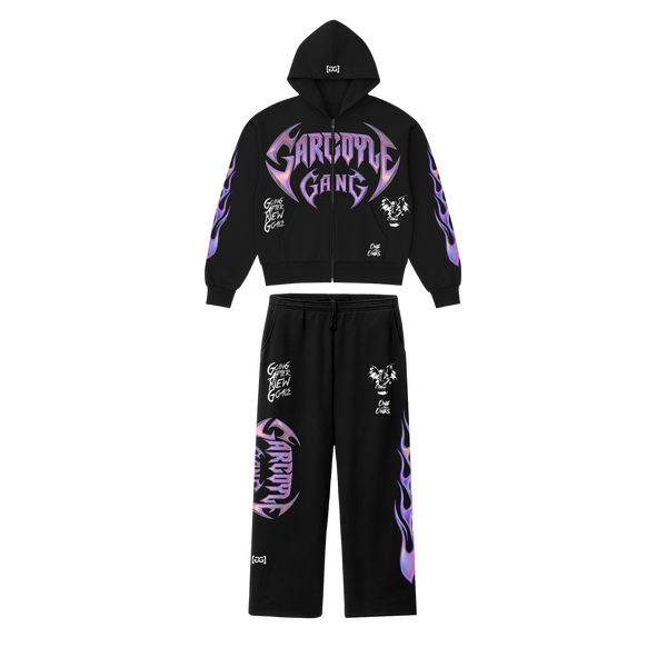 Gargoyle GANG Boxy Zip Up Hoodie Set