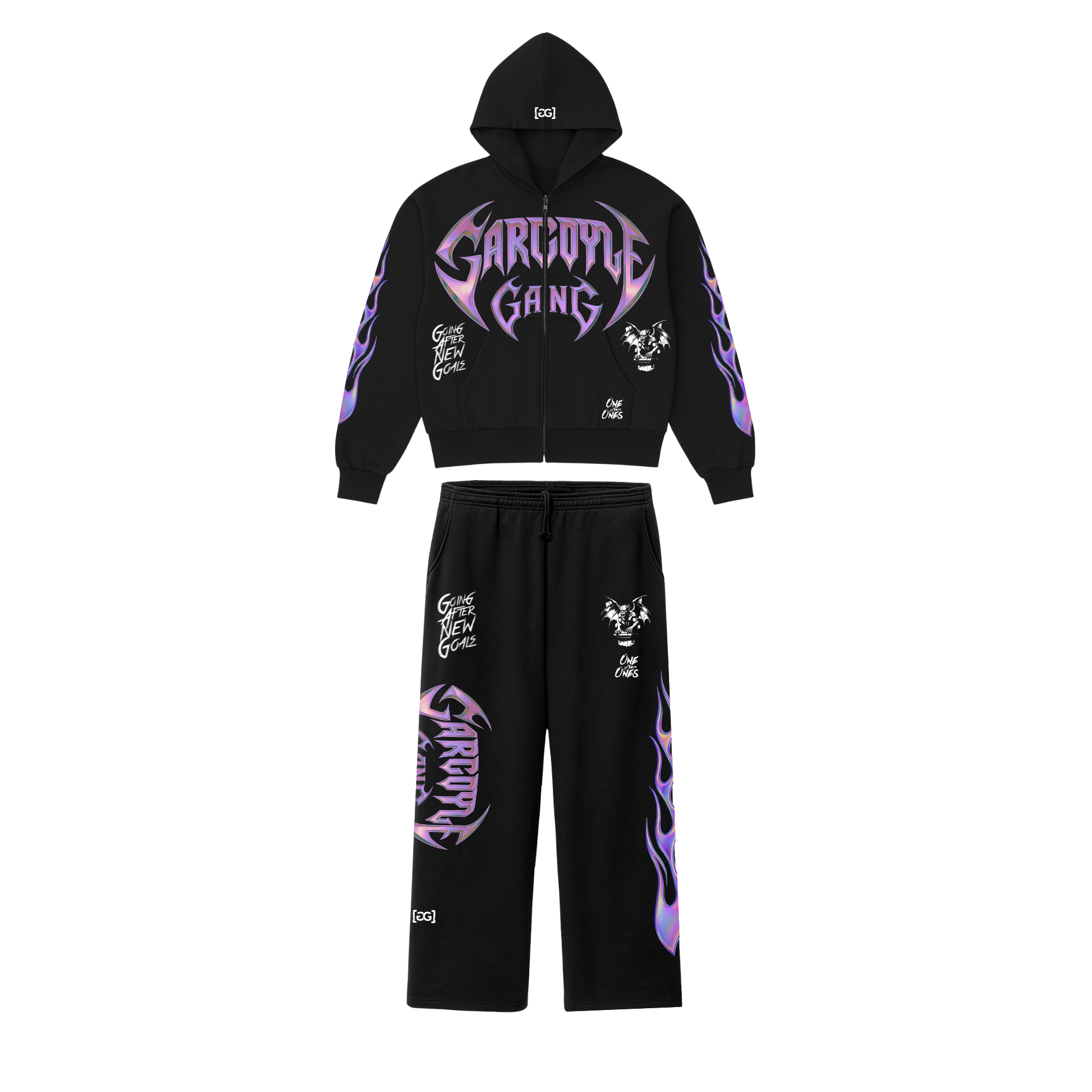 Gargoyle GANG Boxy Zip Up Hoodie Set