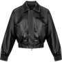 Womens Cropped Leather Jacket
