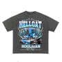 Organik Lyfestyle - Hellcat Hooligan T-Shirt - Grey & Blue