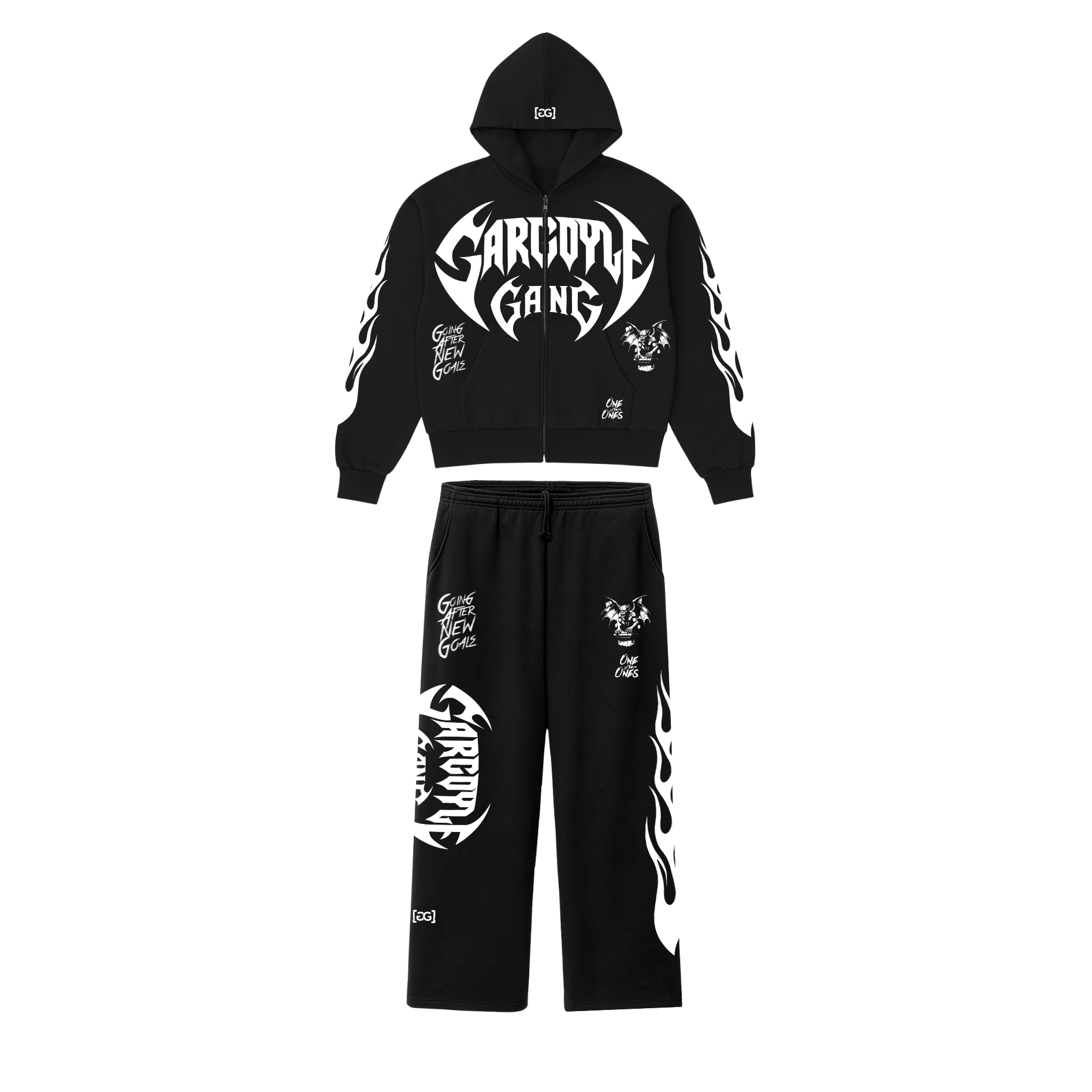 Gargoyle GANG Boxy Zip Up Hoodie Set