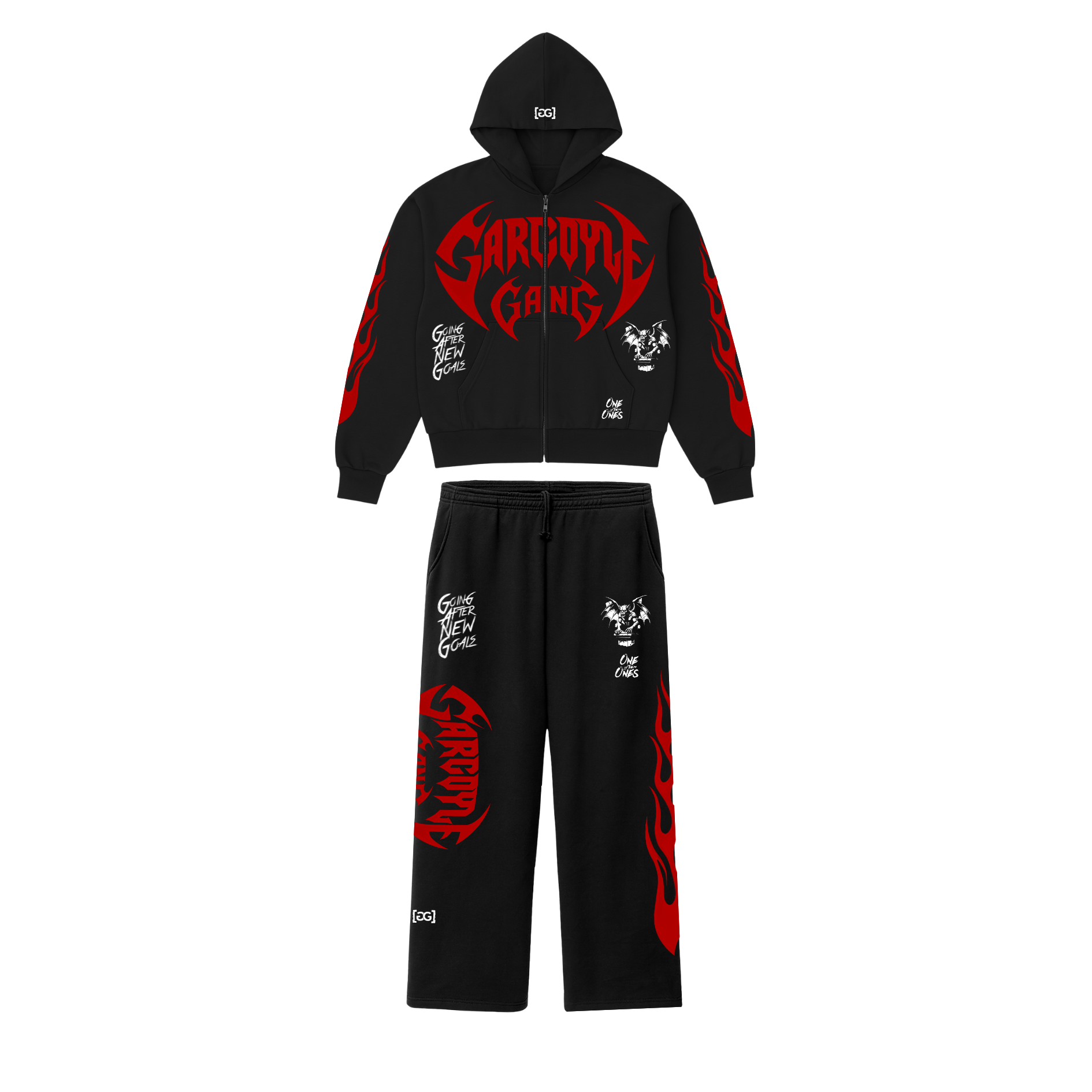 Gargoyle GANG Boxy Zip Up Hoodie Set
