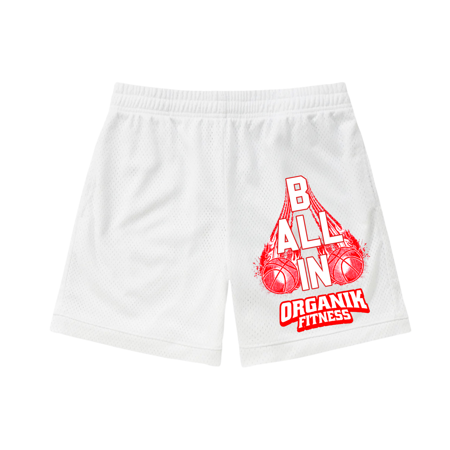 Organik Lyfestyle - B' ALL' IN Shorts- White