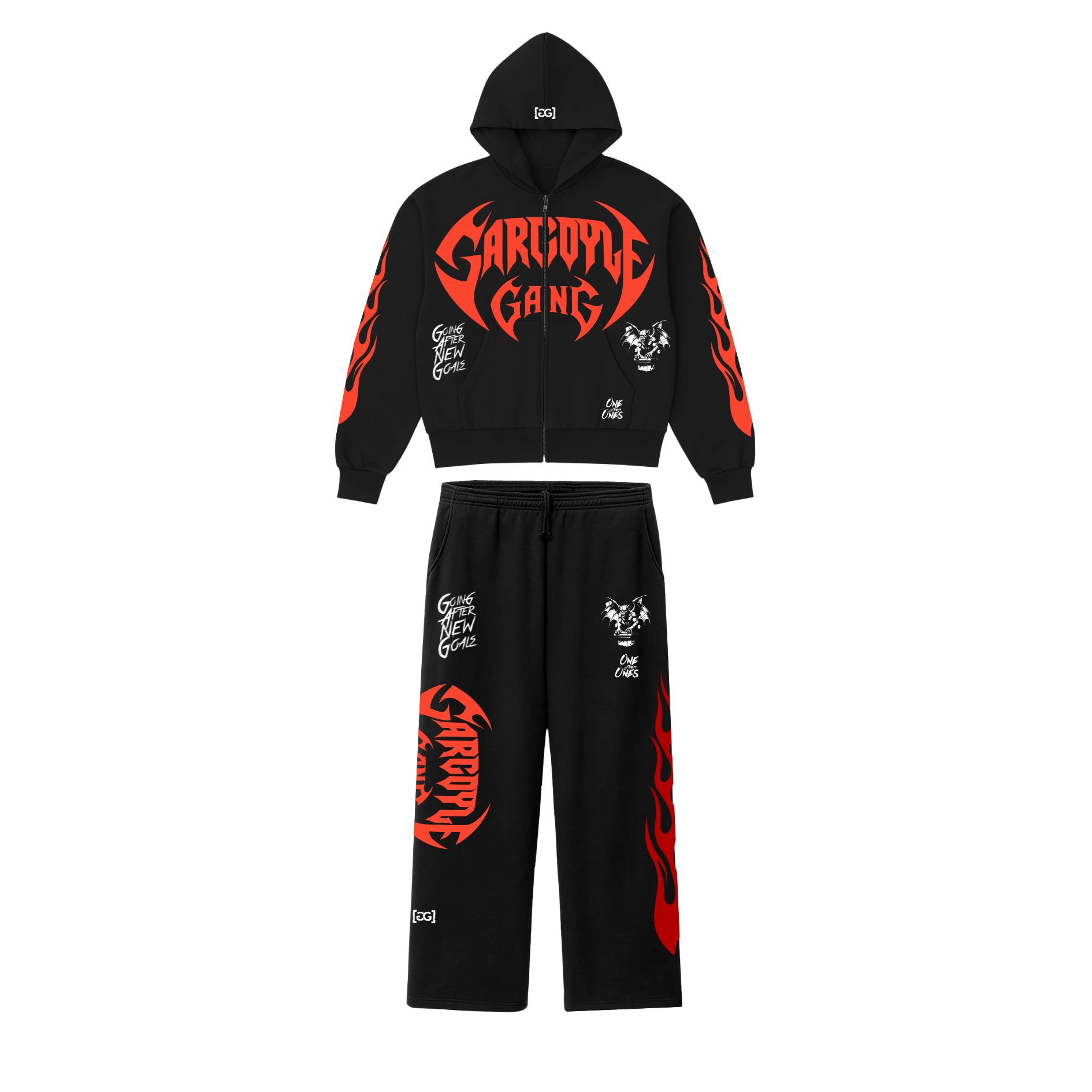 Gargoyle GANG Boxy Zip Up Hoodie Set