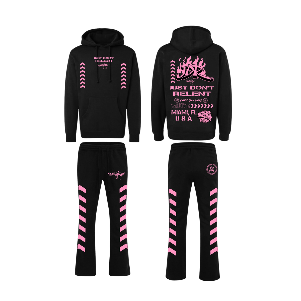 Organik Lyfestyle - Just Dont Relent Hoodie Set