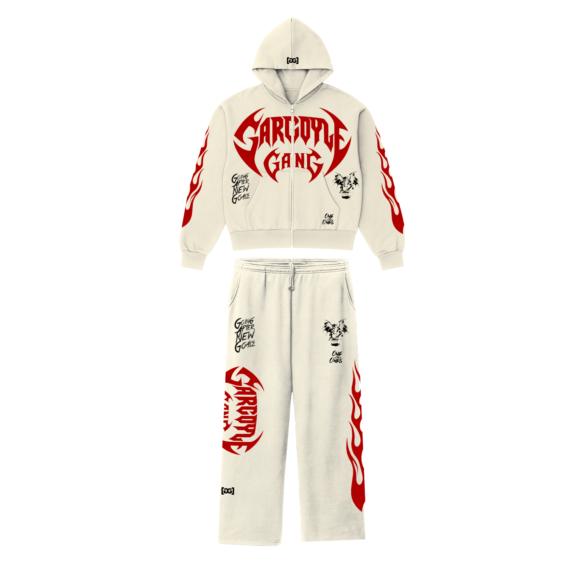 Gargoyle GANG Boxy Zip Up Hoodie Set