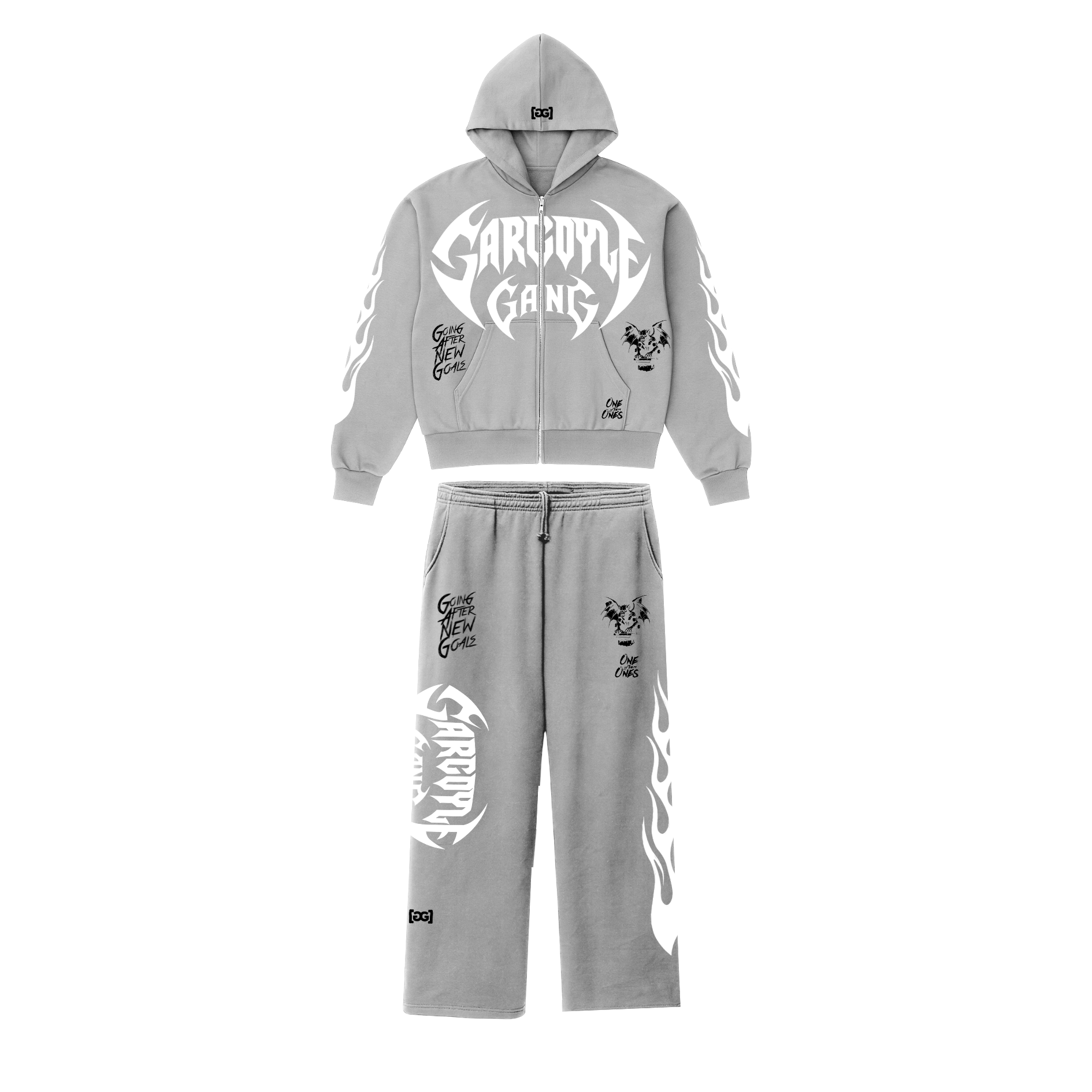 Gargoyle GANG Boxy Zip Up Hoodie Set