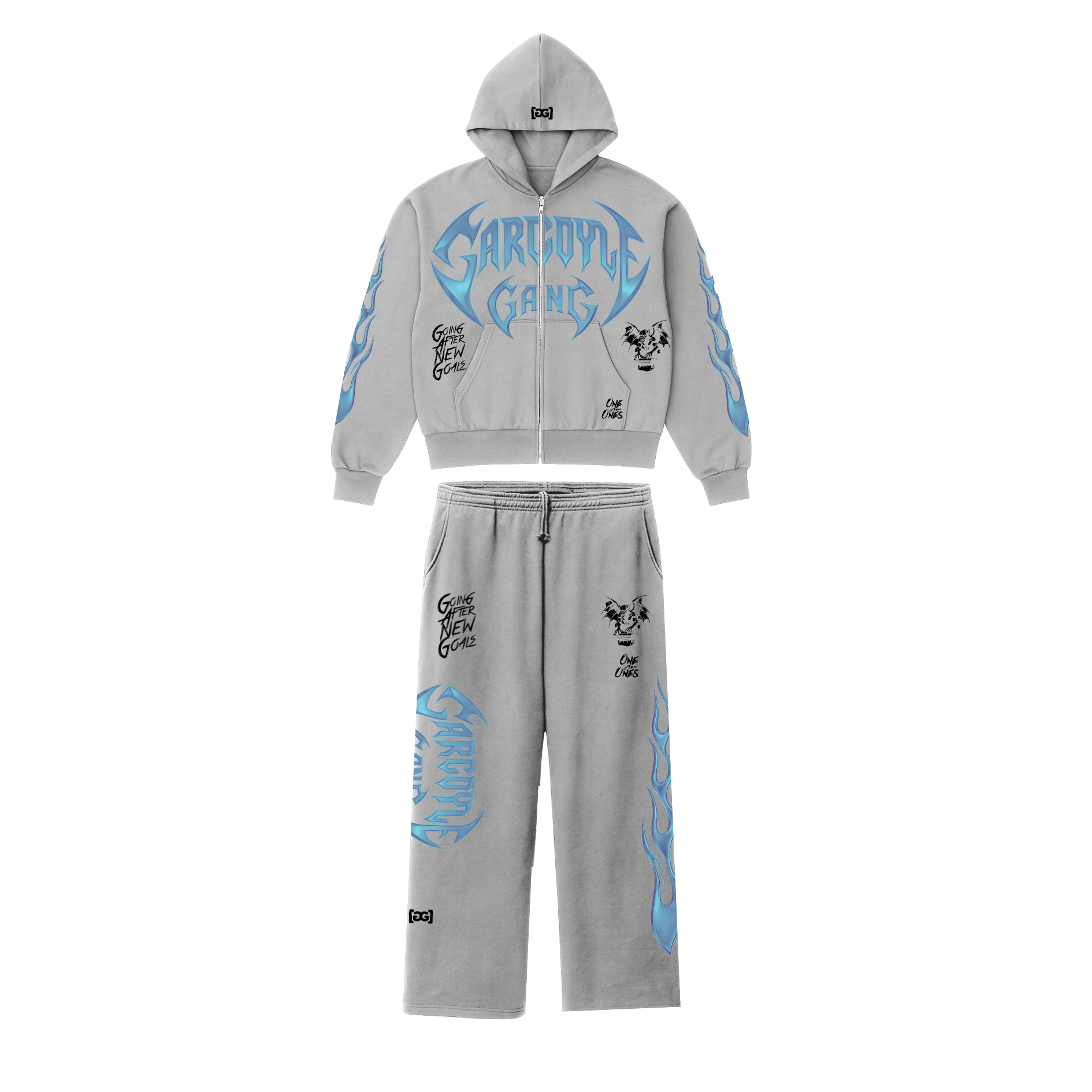 Gargoyle GANG Boxy Zip Up Hoodie Set