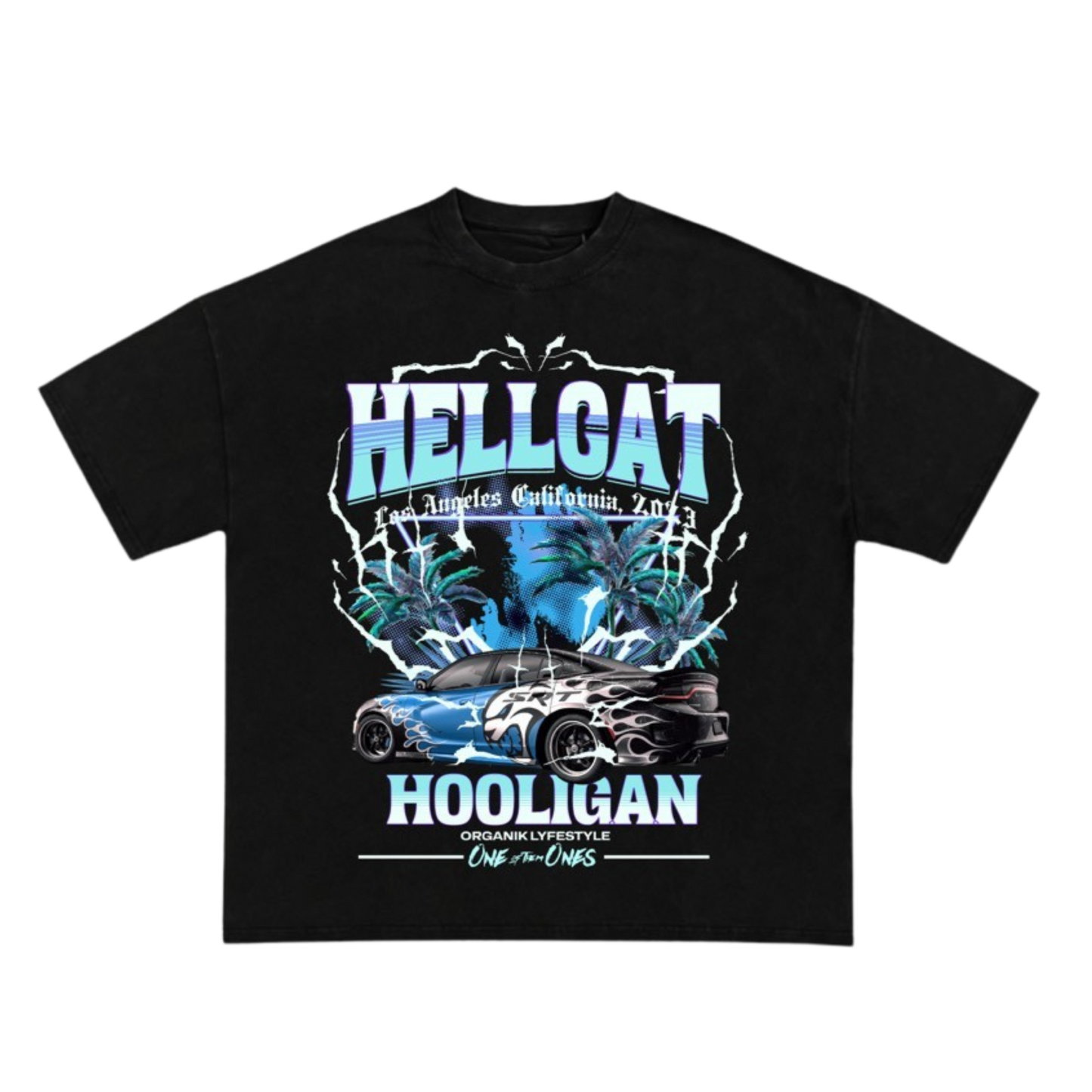 Organik Lyfestyle - Hellcat Hooligan T-Shirt - Black & Blue