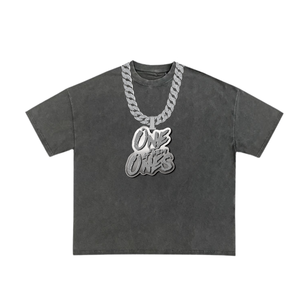 Organik Lyfestyle - One Of Them Ones Chain T-Shirt - Grey