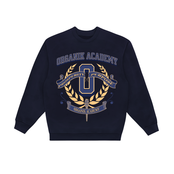 Organik Academy - Navy Gold Crew Neck