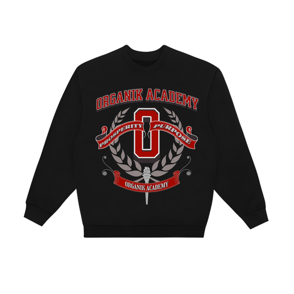 Organik Academy - Cherry Red Crew Neck