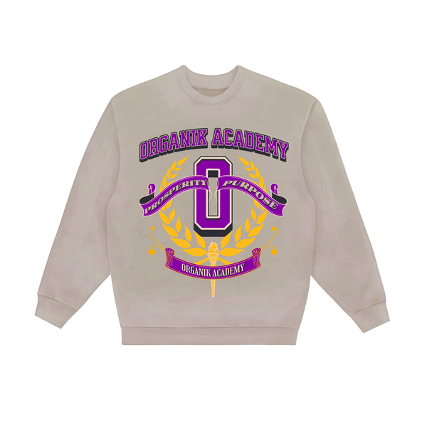 Organik Academy - Purple & Gold Crew Neck