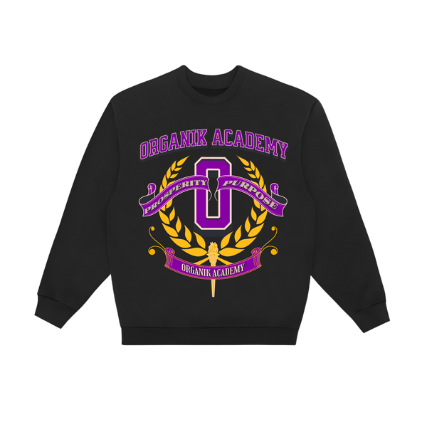 Organik Academy - Purple & Gold Crew Neck
