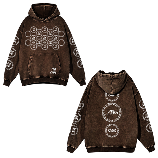 One Of Them Ones Circle Of Greatness  - Garment Dyed Brown Hoodie