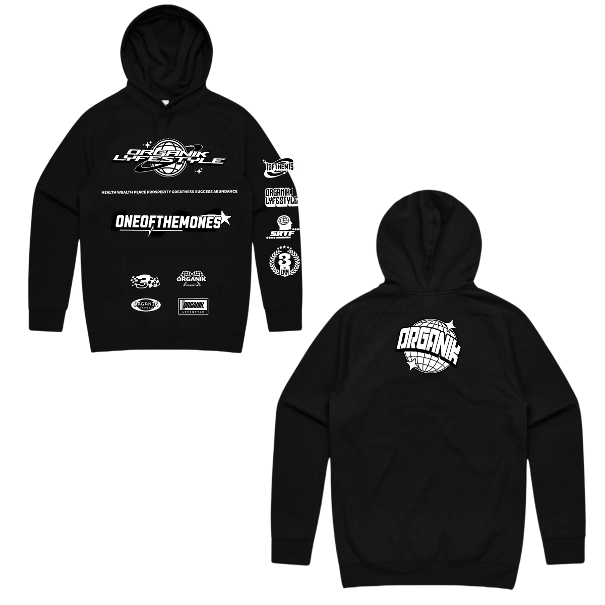 Organik Lyfestyle - Organik Sponsorship Hoodie - Black