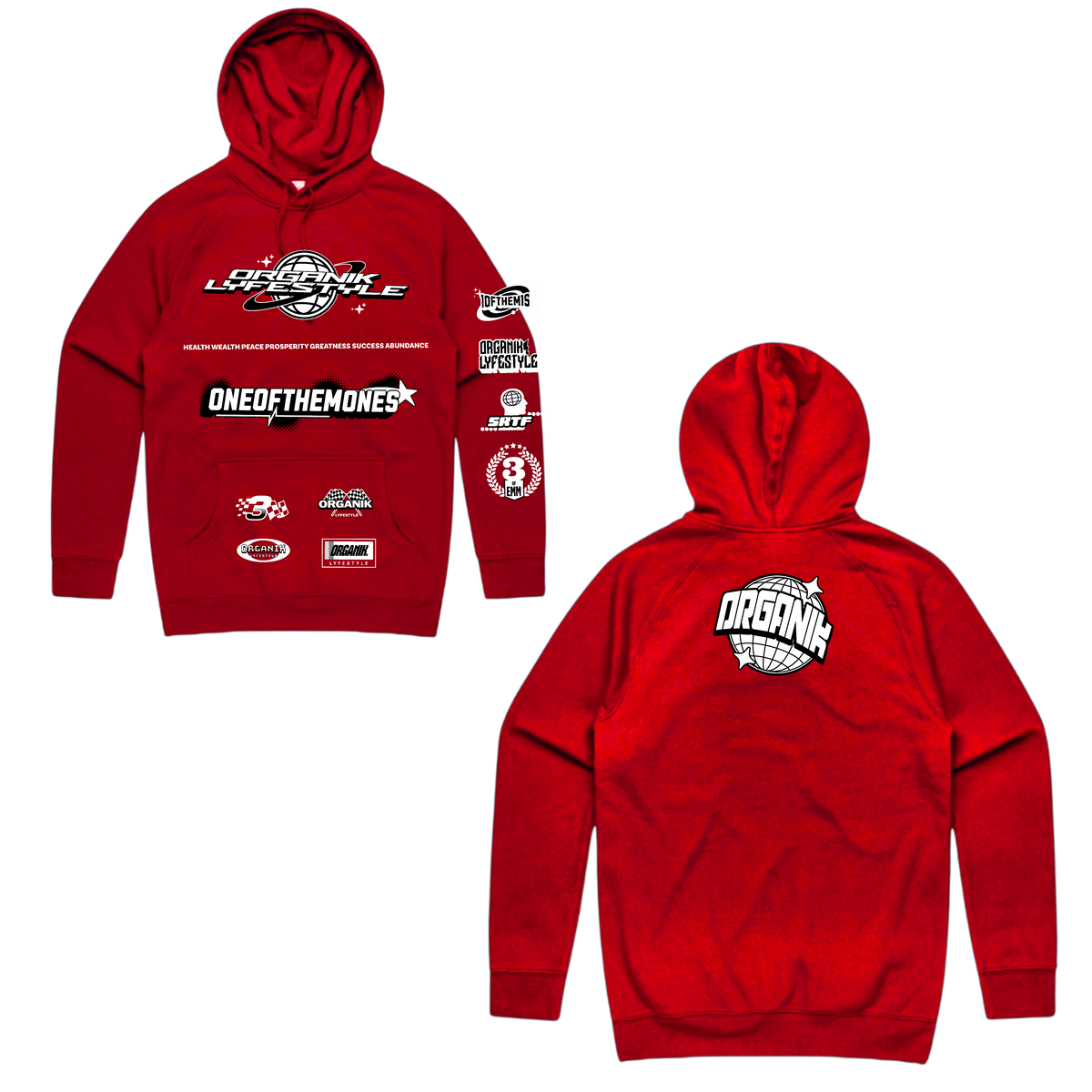 Organik Lyfestyle - Organik Sponsorship Hoodie - Red