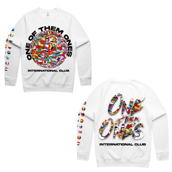 Organik Lyfestyle - 1OFTHEM1's International Club - White Crewneck