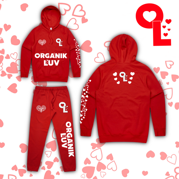 SOLD OUT - Organik Lyfestyle - Organik Luv - Red Sweats