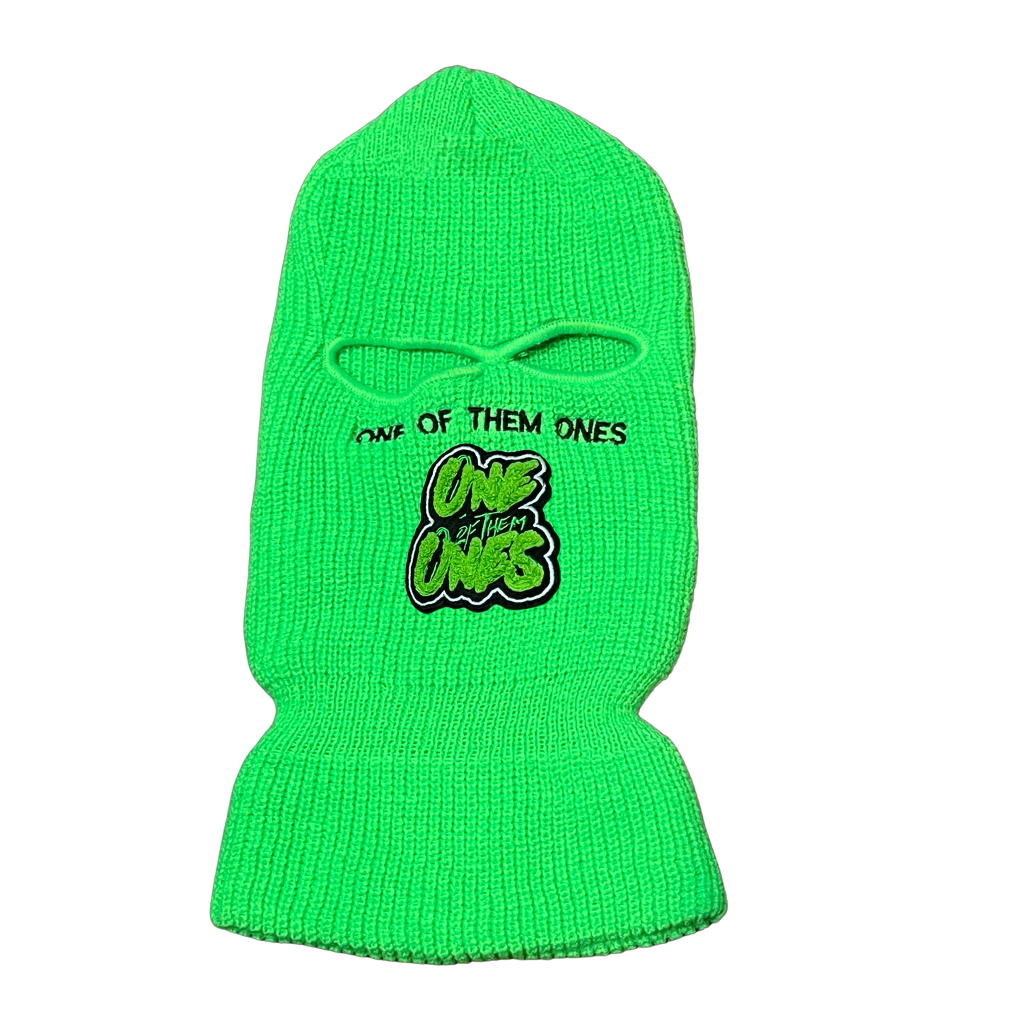 Organik Lyfestyle - 1OfThem1's Green SKI MASK (Logo Over The Mouth)