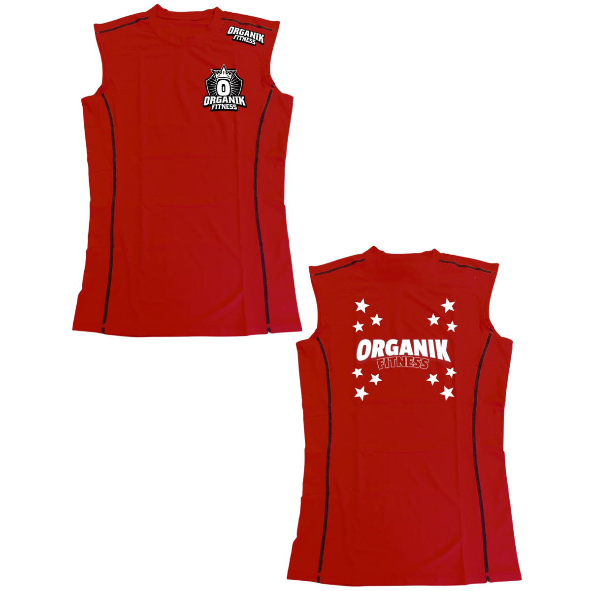 Organik Fitness - Men's Workout Gym Tank Top - Sleeveless - Red