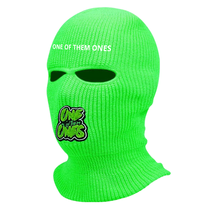 Organik Lyfestyle - 1OfThem1's Green SKI MASK (Logo Over The Mouth)