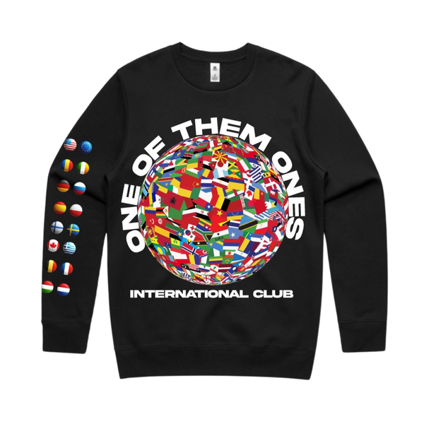 Organik Lyfestyle - 1OFTHEM1's International Club - Black Crewneck