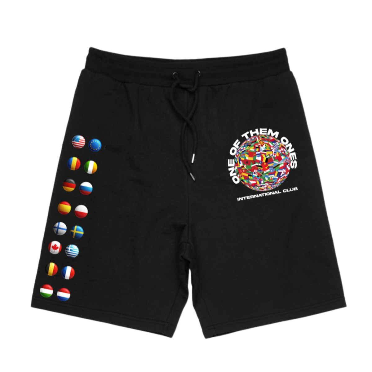 Organik Lyfestyle - 1OFTHEM1's International Club - Black Shorts