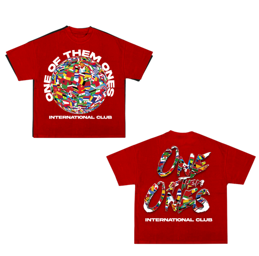 Organik Lyfestyle - 1OFTHEM1's International Club - Red T-Shirt