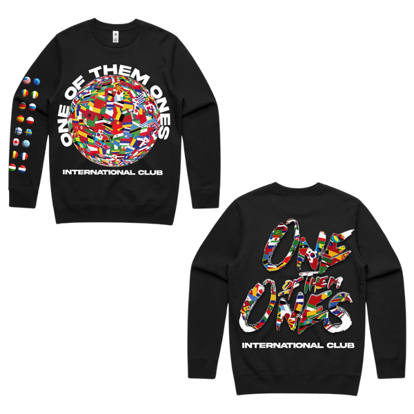 Organik Lyfestyle - 1OFTHEM1's International Club - Black Crewneck