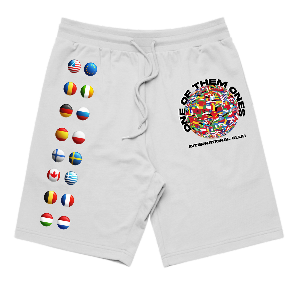 Organik Lyfestyle - 1OFTHEM1's International Club - White Shorts