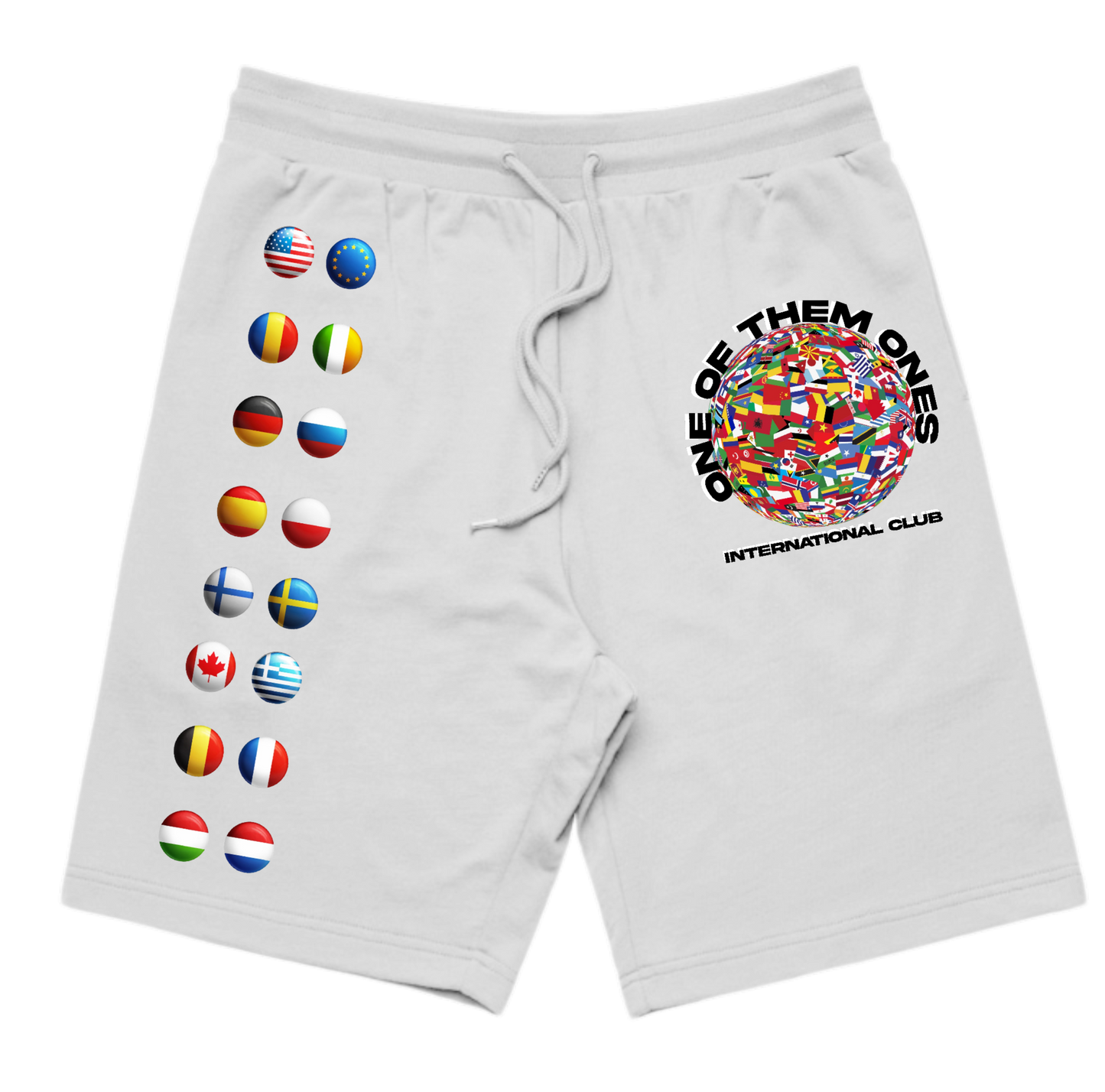 Organik Lyfestyle - 1OFTHEM1's International Club - White Shorts