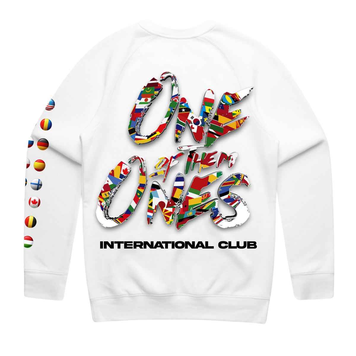 Organik Lyfestyle - 1OFTHEM1's International Club - White Crewneck