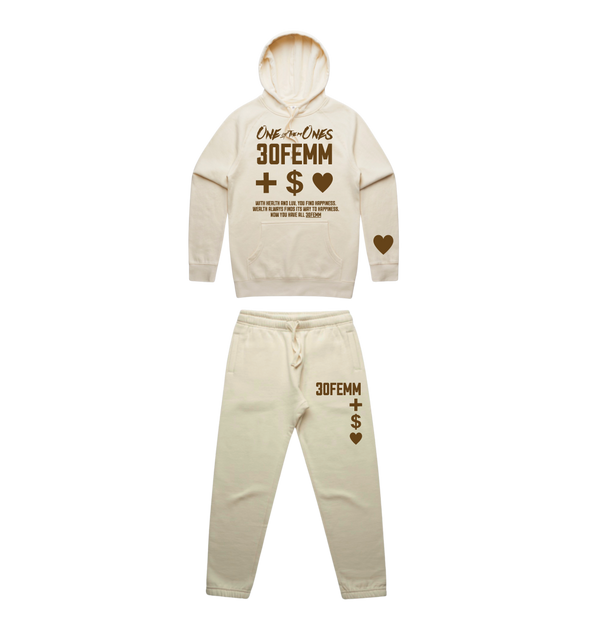 Organik Lyfestyle - 3OFEMM Tan SweatSuit